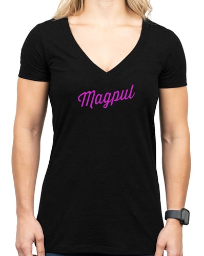 Magpul MAG1336-001-L Rover Script Womens Black Cotton/Polyester Short Sleeve Large