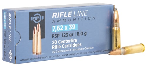 TR&Z PP739P Metric Rifle Rifle Line 7.62x39mm 123 gr Pointed Soft Point 20 Per Box/ 50 Case