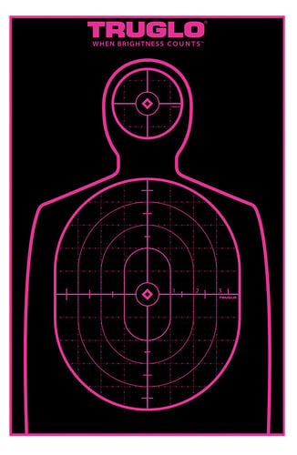 TruGlo TGTG13A12BB Tru-See Handgun Diagnostic Black/Pink Self-Adhesive Heavy Paper Universal Pink 12 Pack