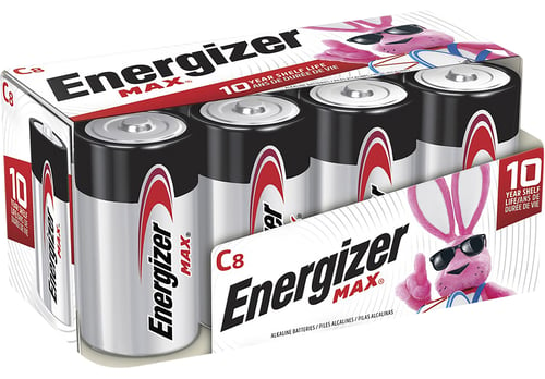 Energizer E93FP8 MAX C Batteries  Alkaline 1.5 Volts, Qty (12) 8 Pack