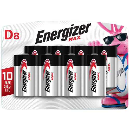 Energizer E95BP8 MAX D Batteries  Alkaline 1.5 Volt, Qty (12) 8 Pack