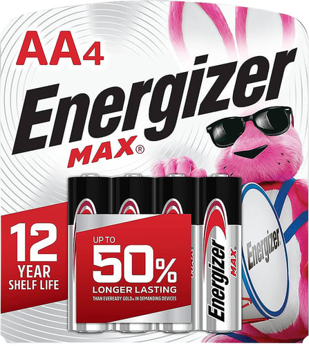 Energizer E91MP24 MAX AA Batteries  Black & Silver Alkaline 1.5 Volts, Qty (12) 4 Pack