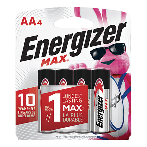 Energizer E91BP4 MAX AA Batteries  Black & Silver Alkaline 1.5 Volts, Qty (24) 4 Pack