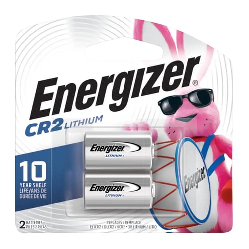 Energizer EL1CR2BP2 CR2 Lithium Battery  Silver 3.0 Volts, Qty (24) 2 Pack