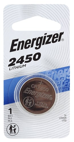 Energizer ECR2450 2450 Battery  Silver Lithium Coin 3.0 Volts, 620 mAH Qty (72) Single Pack