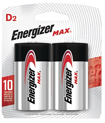 Energizer E95BP2 MAX D Batteries  Black & Silver Alkaline 1.5 Volt, Qty (12) 2 Pack