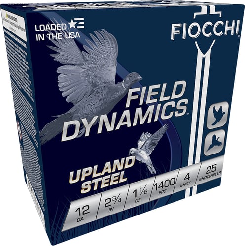 Fiocchi 12HVST4 Field Dynamics Upland Steel 12 Gauge 2.75