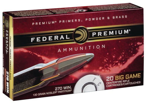 FEDERAL PREMIUM 270 WIN 130GR PARTITION 20RD 10BX/CS