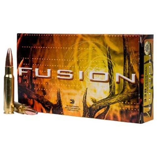 FUSION 270 WIN 130GR 20RD/BXFusion Rifle Ammunition .270 Winchester - Fusion Bullet - 130 grain - Inherentlyaccurate - High weight retention - Internally skived for consistent upsets - Premium performance at lower cost - 20 rounds per boxemium performance at lower cost - 20 rounds per box