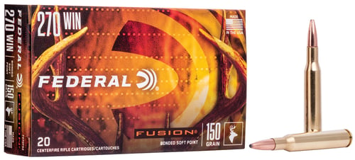 Federal F270FS2 Fusion  270 Win 150 gr Fusion Soft Point 20 Per Box/ 10 Case