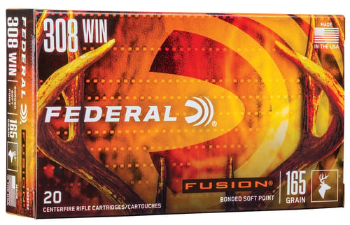 Federal F308FS2 Fusion  308 Win 165 gr Fusion Soft Point 20 Per Box/ 10 Case
