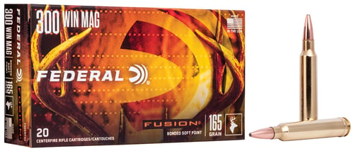 Federal F300WFS2 Fusion  300 Win Mag 165 gr Fusion Soft Point 20 Per Box/ 10 Case