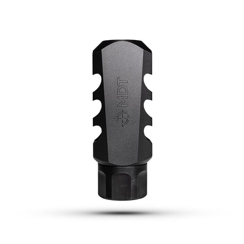 Mdt Sporting Goods Inc 103516BLK Elite Muzzle Brake  30 Cal (7.62mm), Black Steel, 3 Port, 5/8