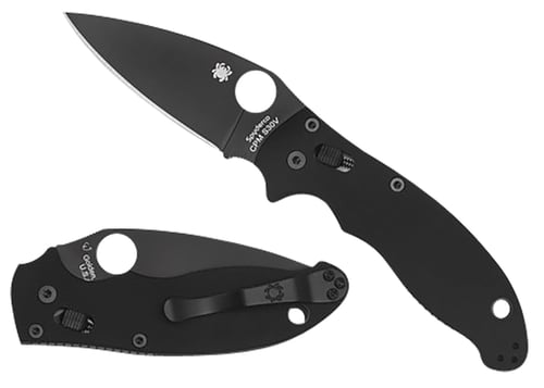 Spyderco Manix 2 Folder 3.38 in Black Plain Black G-10 Hndl