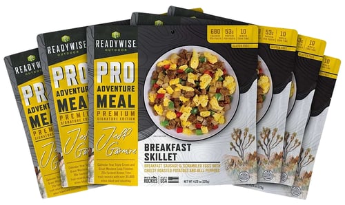 ReadyWise RW05192 Outdoor Food Kit Breakfast Skillet 2 Servings Per Pouch, 6 Per Case
