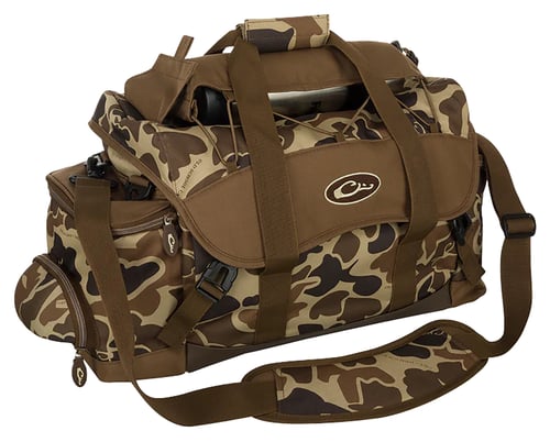 Drake Waterfowl DA2020016 Blind Bag  (Large), Old School, Waterproof Nylon, 18 Pockets, Sunglass Pocket, Thermos Sleeve, Carry Handles/Adj. Strap