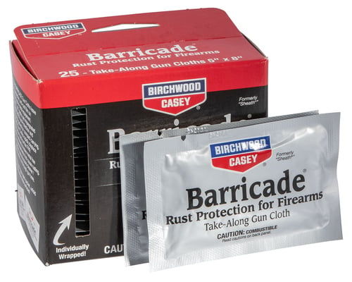 Birchwood Casey Barricade Rust Protection Wipes  <br>  25 pk.