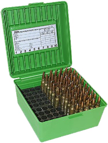 MTM R100MAG10 Rifle Ammo Deluxe R-100 Magnum 100 rd Polypropylene Green