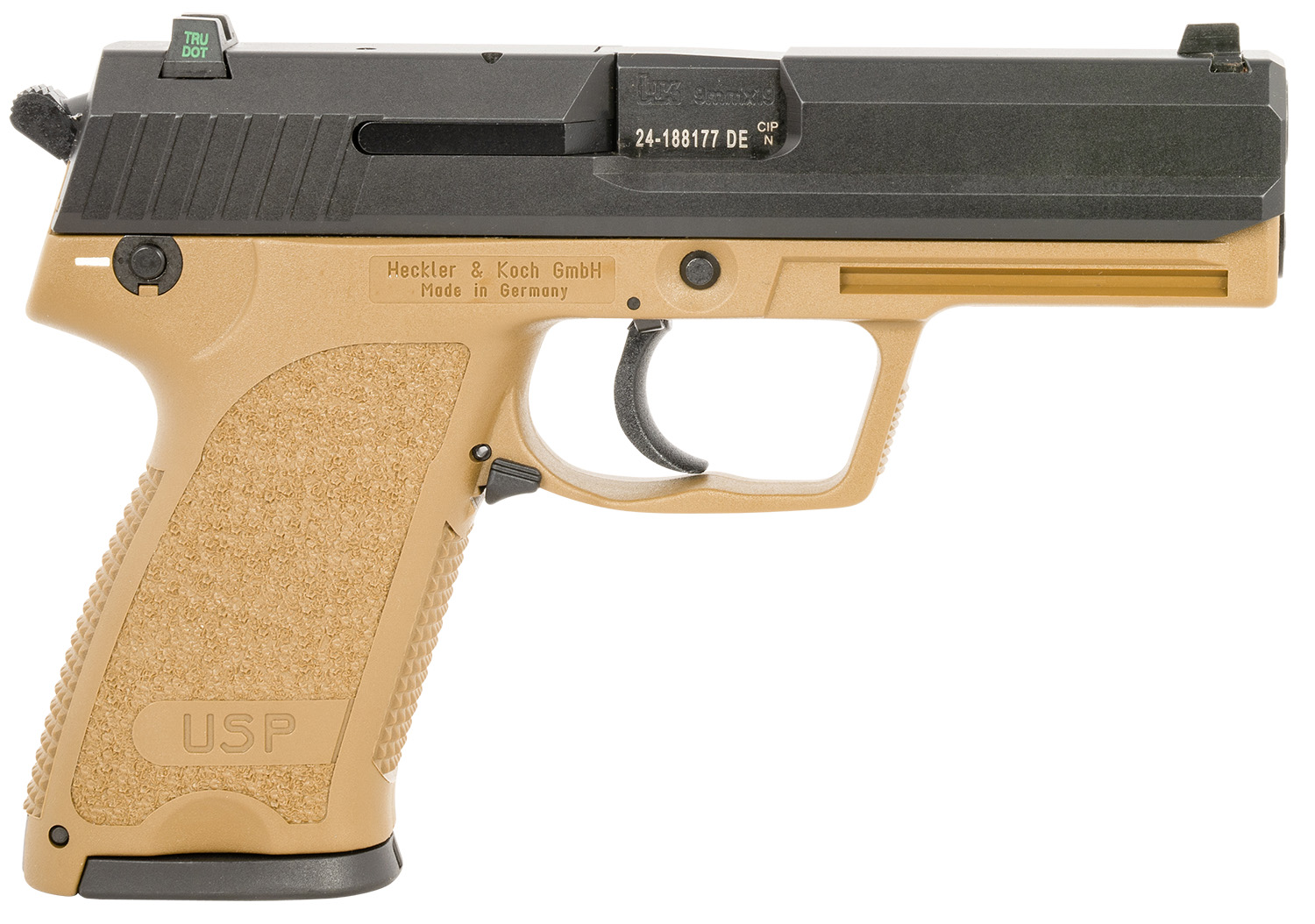 HK 81000354 USP9  TAC  9MM   3-15R FDE  NS V1