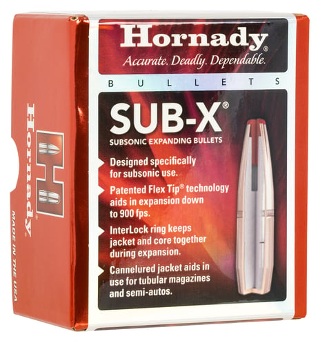 HORNADY BULLETS 7.62X39 .3115 255GR. SUB-X 100CT 15BX/CS