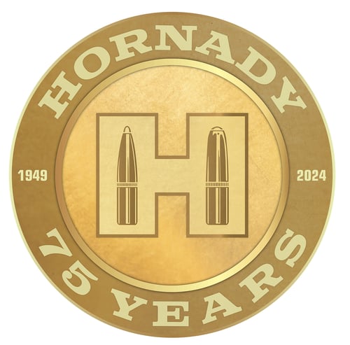 Hornady 99157 75th Anniversary Sign Gold Tin 11.80 x 11.80