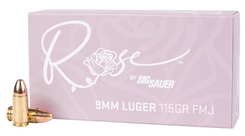 Sig Sauer E9MMB1ROSE50 Rose  9mm Luger 115 gr Full Metal Jacket 50 Per Box/ 20 Case