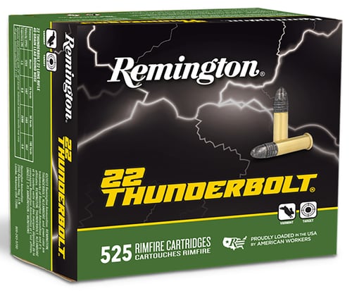 Remington Ammunition R21271 Thunderbolt Bulk 22 LR 40 gr Lead Round Nose 525 Per Box/ 12 Cs