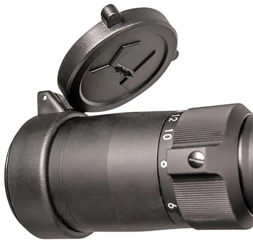 Huskemaw Optics 20SFC520 Blue Diamond Flip-Up Lens Caps Black Rubber 50mm Objective, Compatible w/Blue Diamond 5-20x50mm