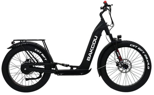 Bakcou E-bikes S-GZY-MB Grizzly Electric Scooter Matte Black, Bafang 1000W Rear-Hub Motor, 25+ mph Speed