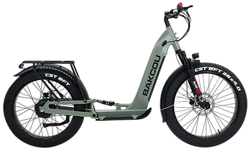 Bakcou E-bikes S-GZY-SG Grizzly Electric Scooter Sage Green, Bafang 1000W Rear-Hub Motor, 25+ mph Speed