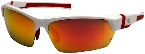 Pyramex VGSWR355T Venture Gear Tensaw Adult Sky Red Lens Polycarbonate White/Red Frame