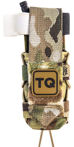 High Speed Gear 11TQ00MC TACO  Tourniquet Pouch, Multi-Cam Nylon with Velcro Closure, Fits MOLLE, Compatible with Most Windlass-Style Tourniquets, Includes TQ Patch