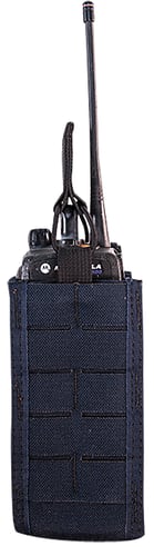 High Speed Gear 41RD00LE TACO Duty Radio Holder, LE Blue Nylon with MOLLE Exterior & Bungee Pull Tongue, Fits MOLLE & 2