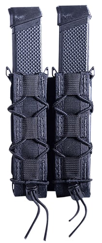 High Speed Gear 11EX02BK TACO Extended Mag Pouch Double, Black Nylon, Mounts to MOLLE & 2