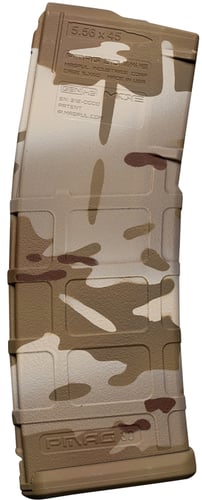 Weapon Works 228054 PMAG GEN M2 MOE 30rd 5.56x45mm NATO MultiCam Arid Polymer Fits AR-15