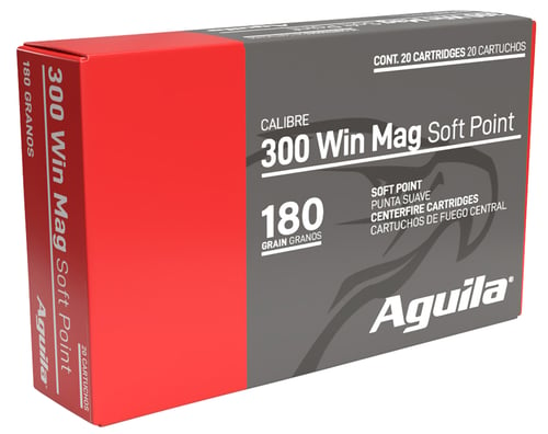 Aguila 82044AG   300 Win Mag 180 gr InterLock Boat Tail Soft Point 20 Per Box/ 10 Case