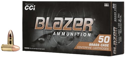 CCI BLZR BRASS 9MM 100GR FMJ 50/1000