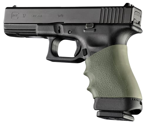 HOGUE RUBBER SLEEVE FOR GLOCKS AND SIMILAR OD GREEN