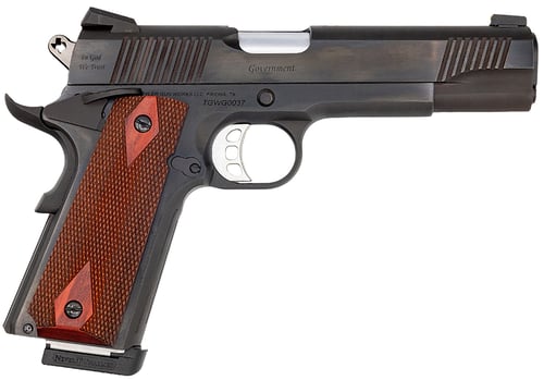 Tyler Gun Works TGWGVBL45M Custom 1911 Government 45 ACP 71 5 Inch Stainless Match Grade Barrel, Blued Serrated Steel Slide Blued Steel Frame w/Beavertail, Mammoth Ivory Grip | .45 ACP | 850023353276
