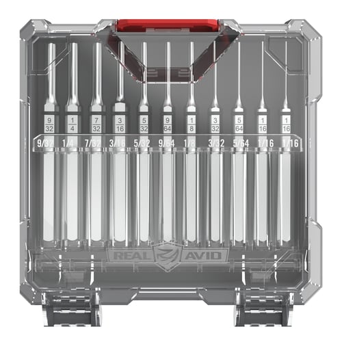 REAL AVID ACCU-PUNCH SET 11 PIECE ROLL PIN PUNCH SET