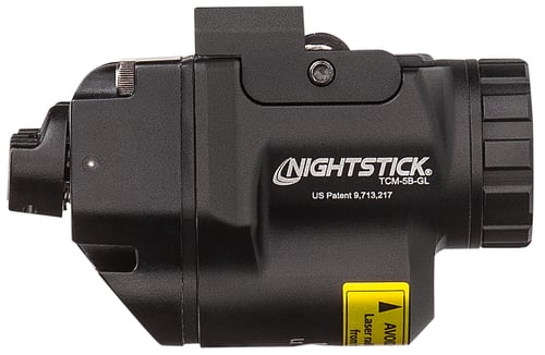Nightstick TCM5BGL Subcompact Weapon Light with Green Laser  Black Anodized 650 Lumens White LED Glock/Sig Sauer/H&K/Ruger/Smith & Wesson M&P