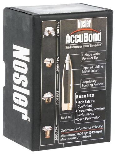 NOSLER BULLETS 338 CAL .338 180GR ACCUBOND 50CT