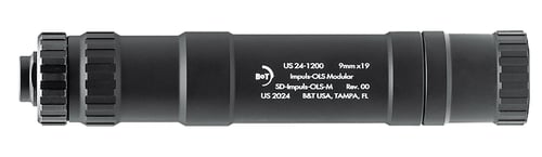 BT Firearms SDIMPULSOLSM IMPULSOLSM  9mm Luger 1.40 Inch Black Aluminum 1/2 Inchx28 | 9x19mm NATO | 840225716313