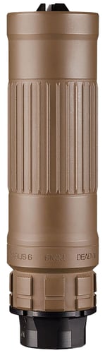 Lazarus 6 6MM Silencer Flat Dark Earth w/ Xeno Adapter  DA129 1/2-28 Piston Xen  | 6mm | 810128162630