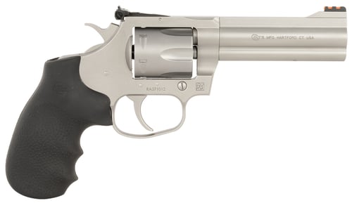 Colt Mfg KCOBRASM4RTS King Cobra Target 357 Mag 6 Shot 4.25 Inch Matte Stainless Steel Barrel, Cylinder  Frame, Black Hogue Overmolded Grips, Exposed Hammer  | .38 SPL | 098289001504