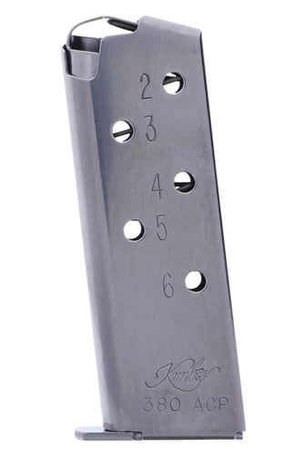 Kimber Handgun Magazine Stainless for Micro .380 ACP 6/rd | .380 ACP | 669278121635