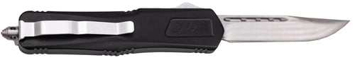 Great Lakes Firearms GLKMDSMTBLK GLFA  Medium 3.50 Inch OTF Plain Steel Blade, Black Cerakote Aluminum Handle | 638457794427