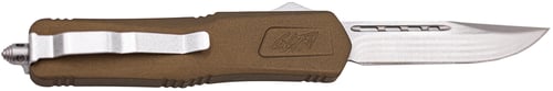 Great Lakes Firearms GLKMDSMTBRZ GLFA  Medium 3.50 Inch OTF Plain Steel Blade, Bronze Cerakote Aluminum Handle | 638457794458