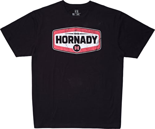 Hornady 99607L Hornady  Black Cotton Short Sleeve Large | 090255726893