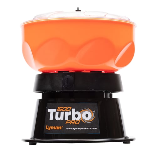 Lyman 7631650 1500 Pro Turbo Tumbler Black/Orange | 011516716507